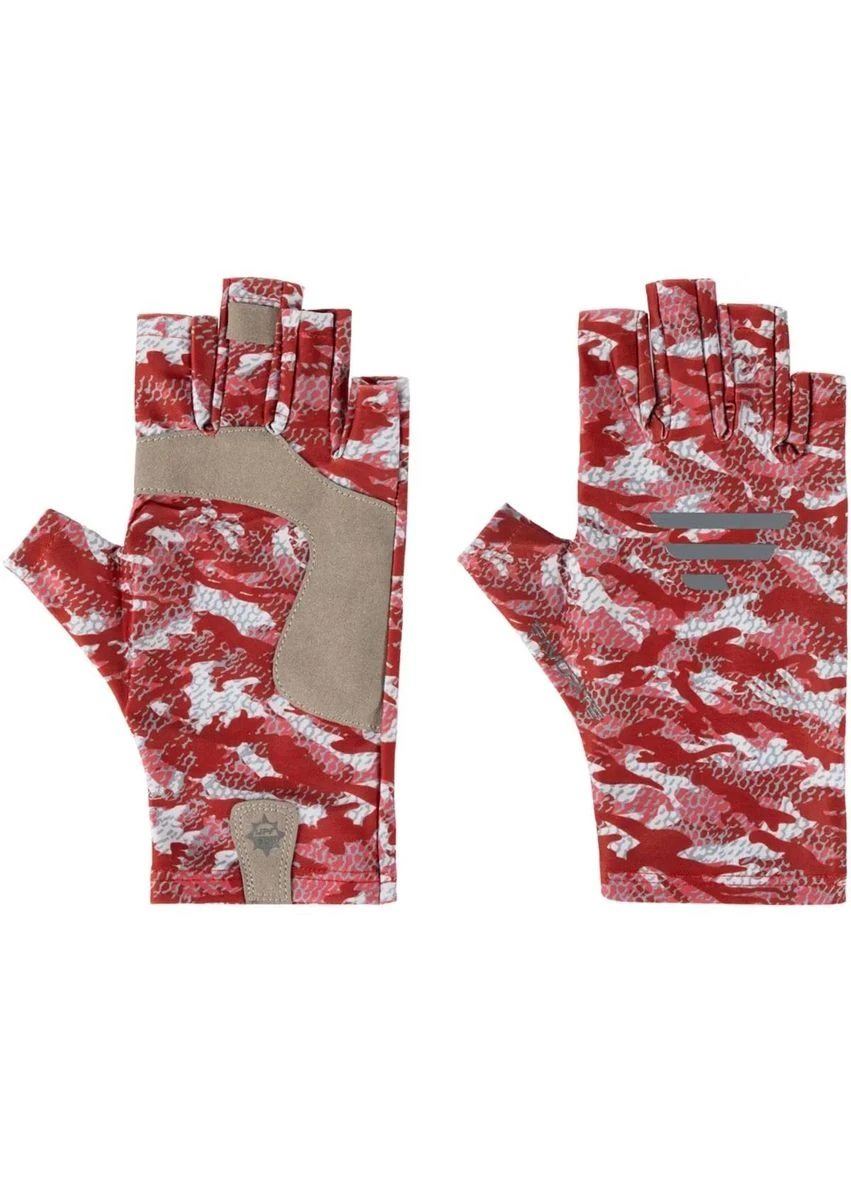 Перчатки Solar Fishing Gloves 5 Cut S/M Red Favorite (388574163)