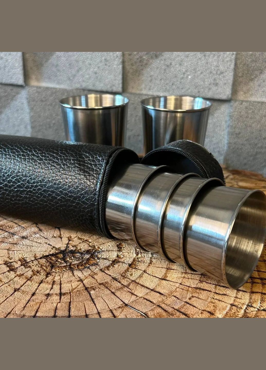 Рюмки в кожаном чехле (6шт) 150 мл A-Plus (324231761)