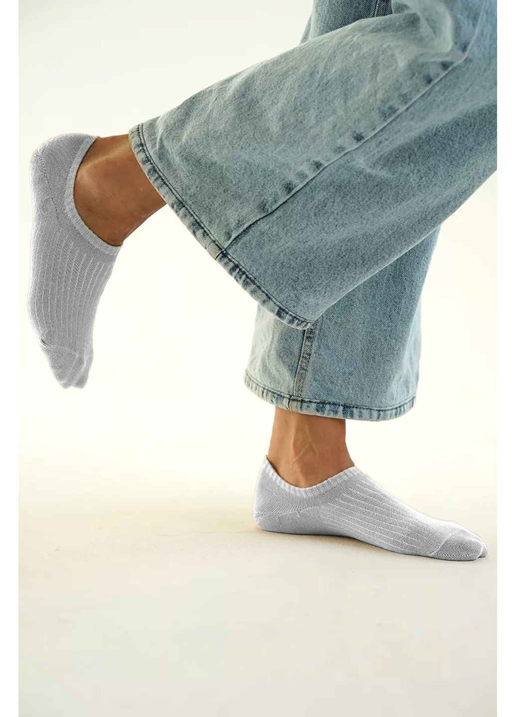 Сірі шкарпетки короткі бавовняні в рубчик master 0004 sport Master Step (351584303)