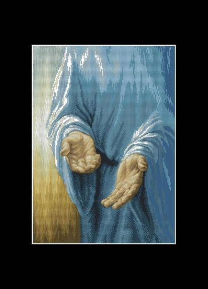 Набір для вишивання хрестиком. Розмір: 25*35 см Руки Ійсуса Лоскуток (315356789)