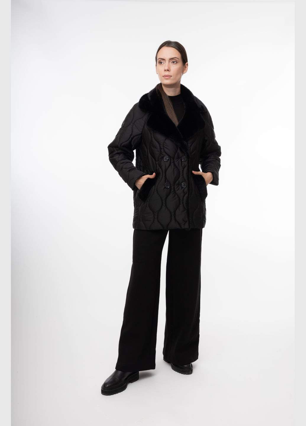 Чорна зимня куртка чорний зима повсякденний Alberto Bini