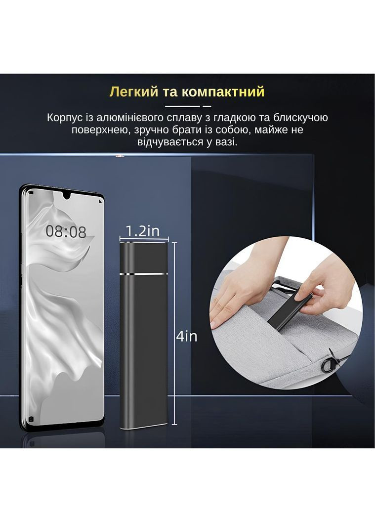 Зовнішня кишеня XON MemoryCase для M.2 NGFF (SATA) USB 3.1 Type-C Чорний (XSC2C13NG1MG 4333) XON E-Tech (366665015)