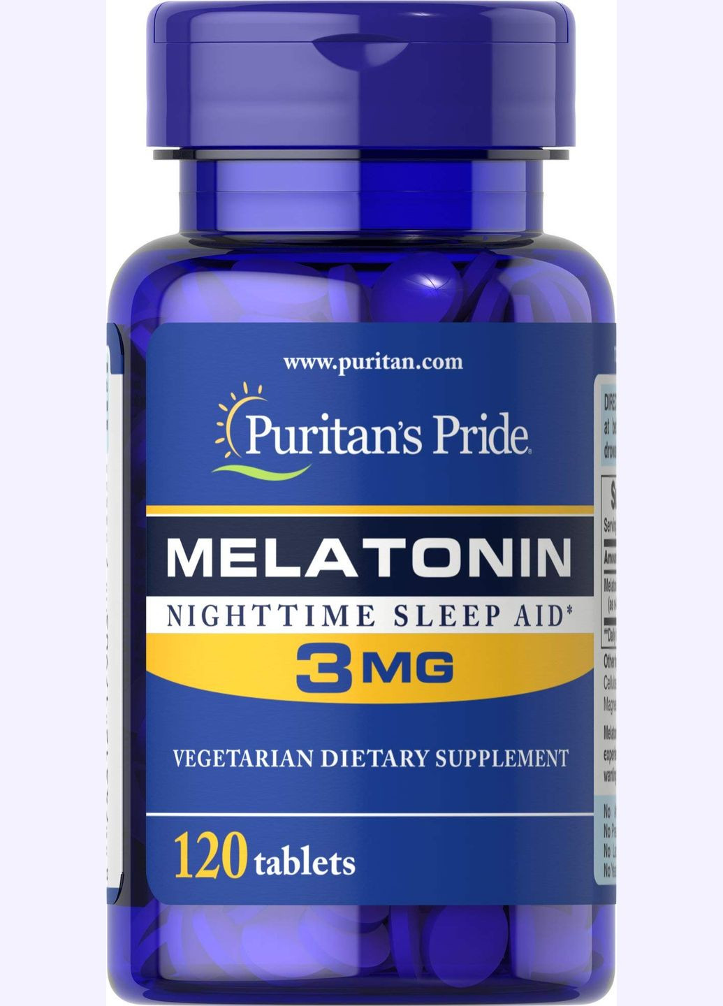 Мелатонін Puritan's Pride Melatonin 3 mg, 120 таблеток Puritans Pride (316713690)