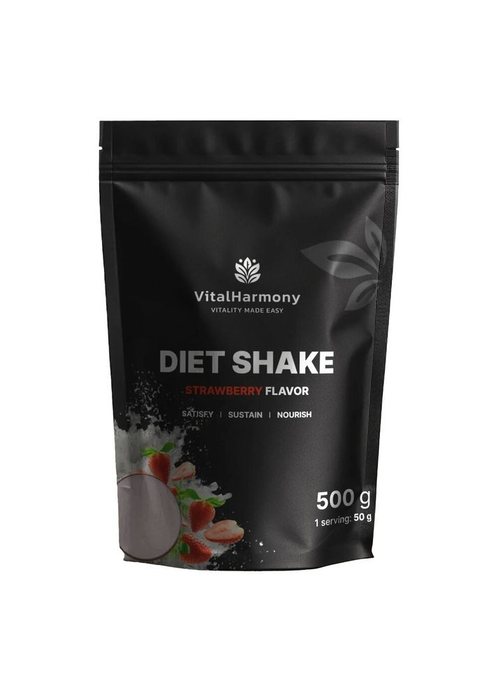Замінник харчування Diet Shake, 500 грам - Полуниця VitalHarmony (363113752)