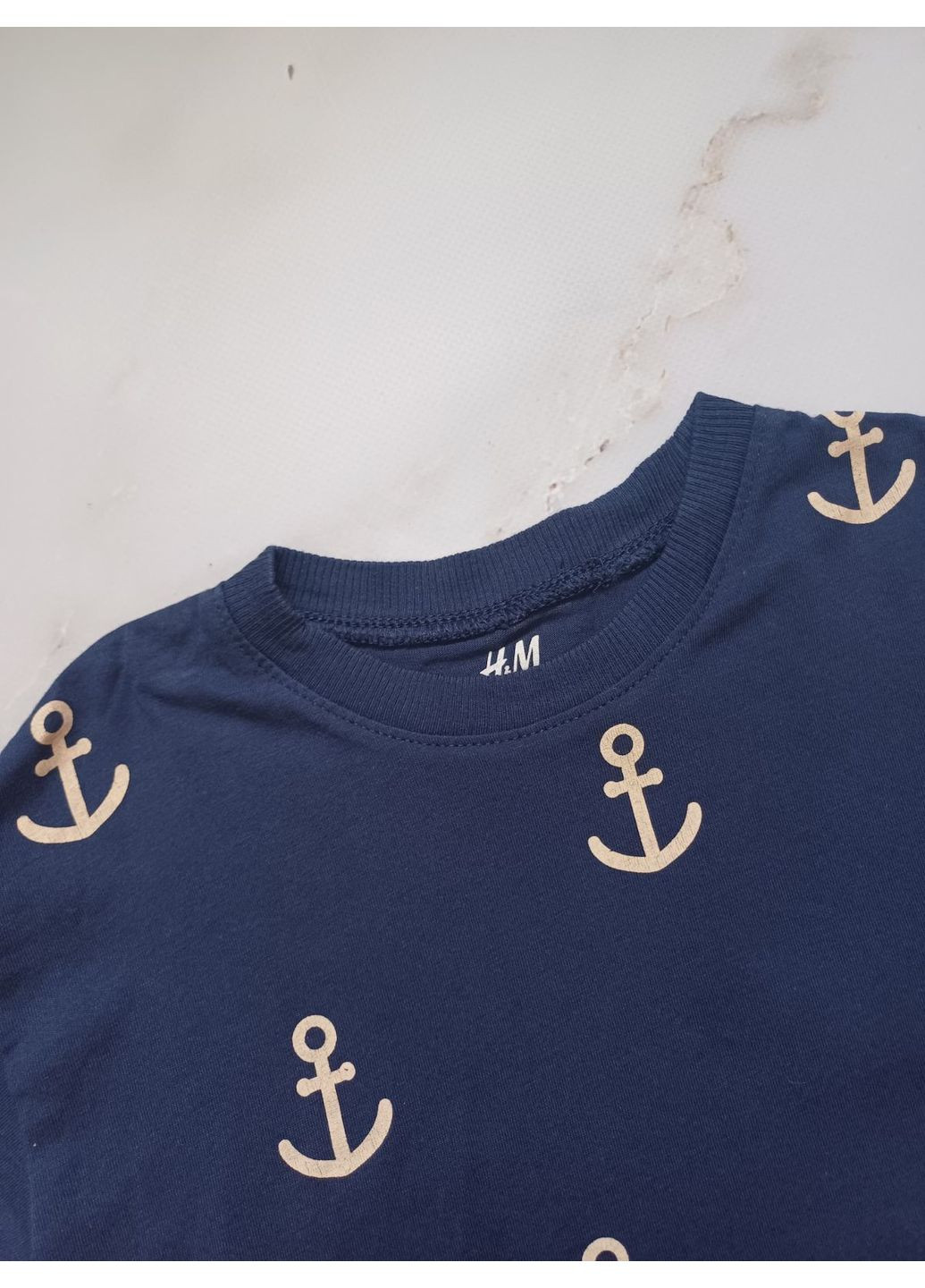 Синяя летняя футболка H&M