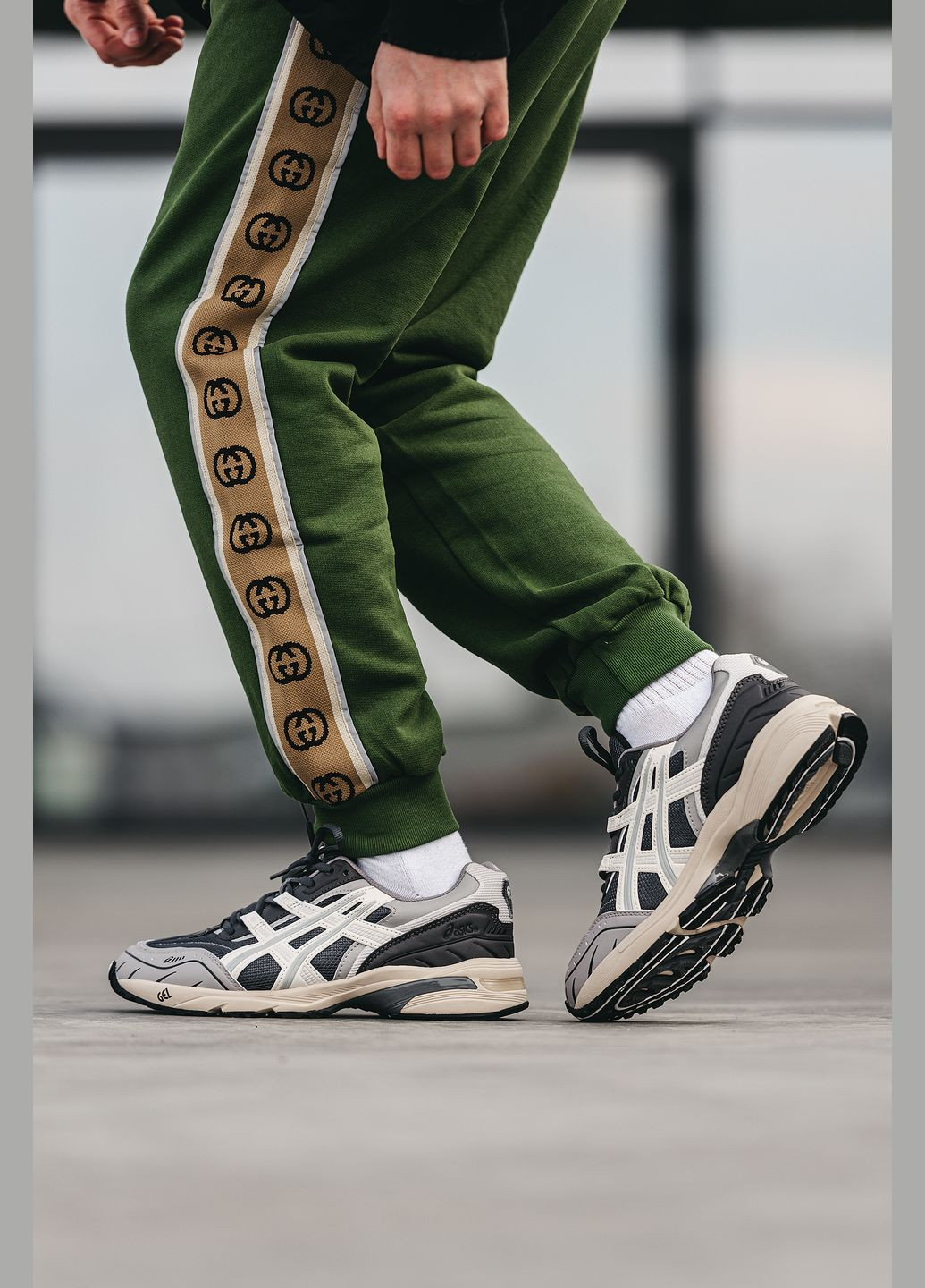 Сірі Осінні кросівки чоловічі і жіночі asics gel-1090 grey | асікс гель-1090 сірі No Brand
