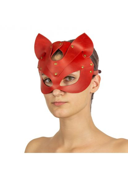Премиум маска кошечки, натуральная кожа, красная, подарочная упаковка LOVECRAFT (297587713)