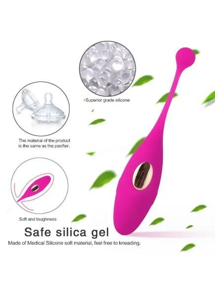 Вибро яйцо с рельефом с пультом, 10 режимов вибрации с хвостиком на USB-кабеле для зарядки. China (360604284)