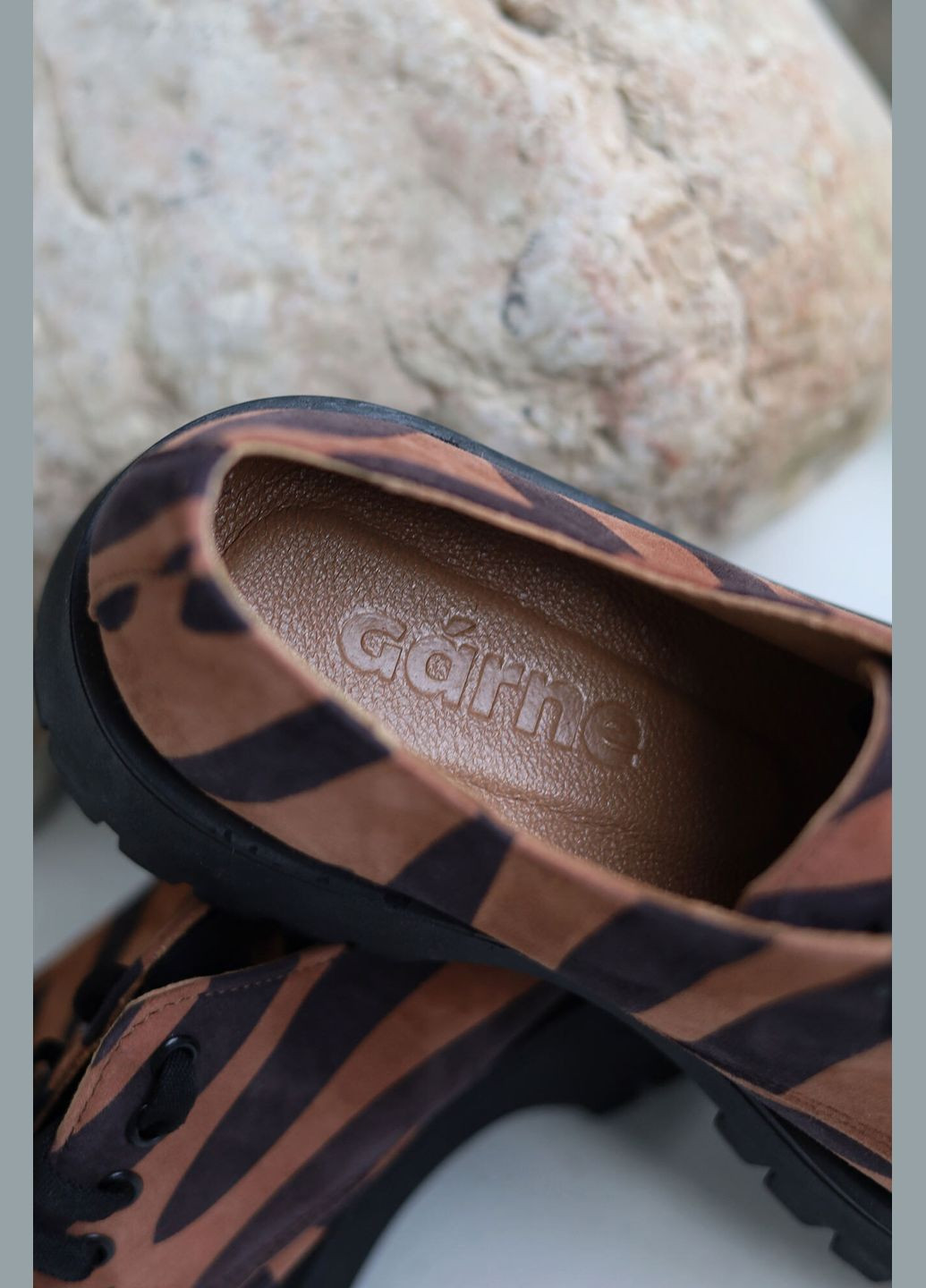 Garne Жіночі оксфорди коричневий з натуральна шкіра, україна — літо (258721196)