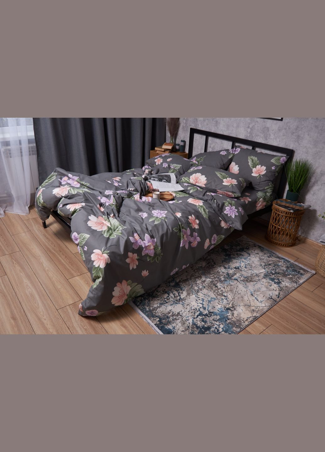 Комплект постельного белья Бязь Gold Люкс евро 200х220 наволочки 2х50х70 (MS-820003091) Moon&Star Gerbera (288536093)