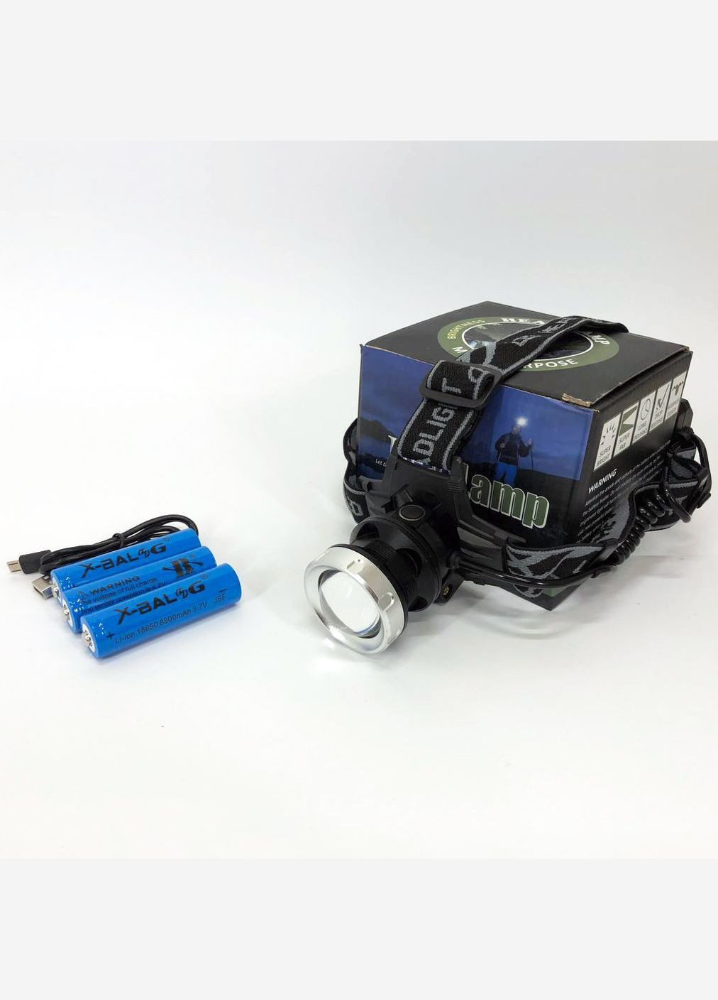 Налобний акумуляторний ліхтар BL 8070 P50, ліхтар на голову для туризму та риболовлі Bailong (329870813)