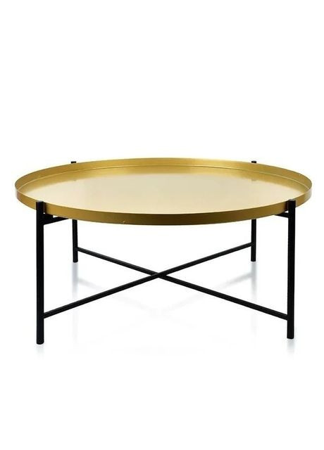 Столик металлический журнальный Lucas Black&Gold 76,5 см (30196) Flora (311201220)