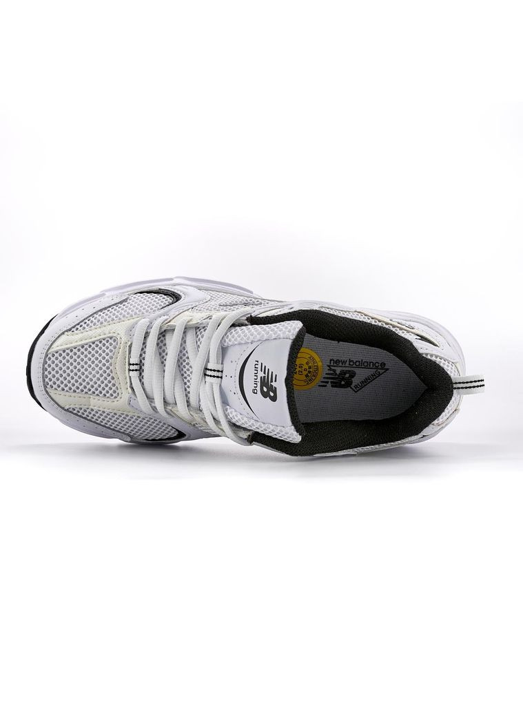 Чорні Осінні кросівки чоловічі new balance 530 white black logo v2 нью беланс 530 No Brand
