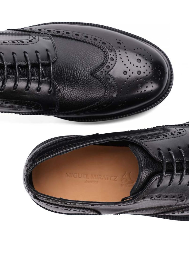 Черные мужские туфли 9368d-10-178 черная кожа Miguel Miratez