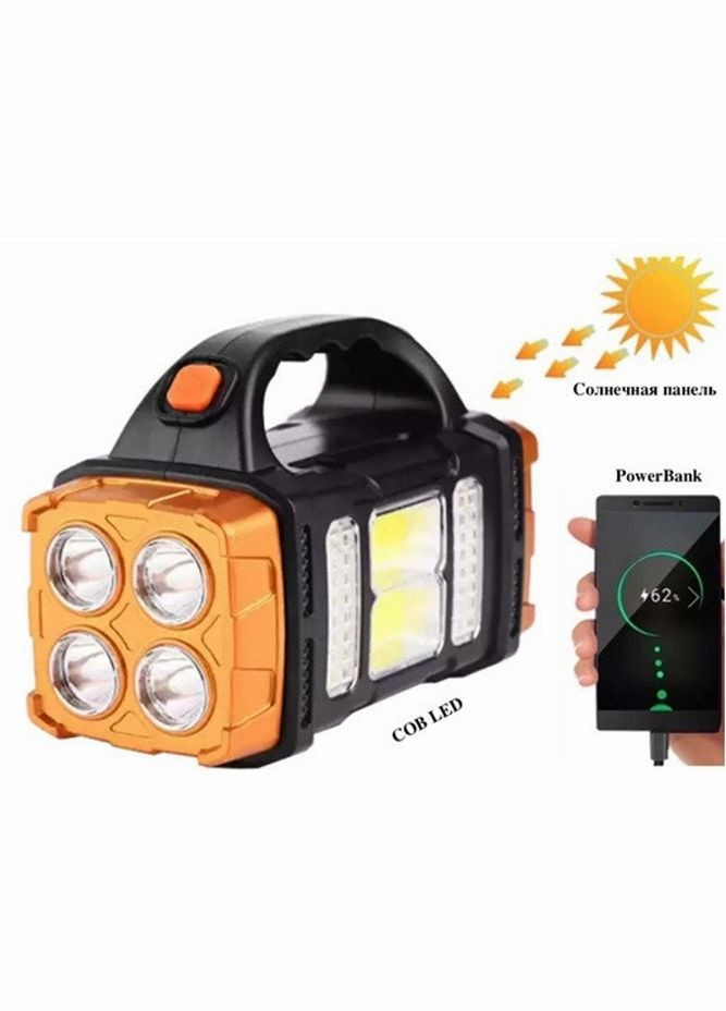 Фонарик ручной аккумуляторный HB2678 40LED+COB с солнечной панелью и аккумулятором 1500mah (5002454) Clefers (300694576)