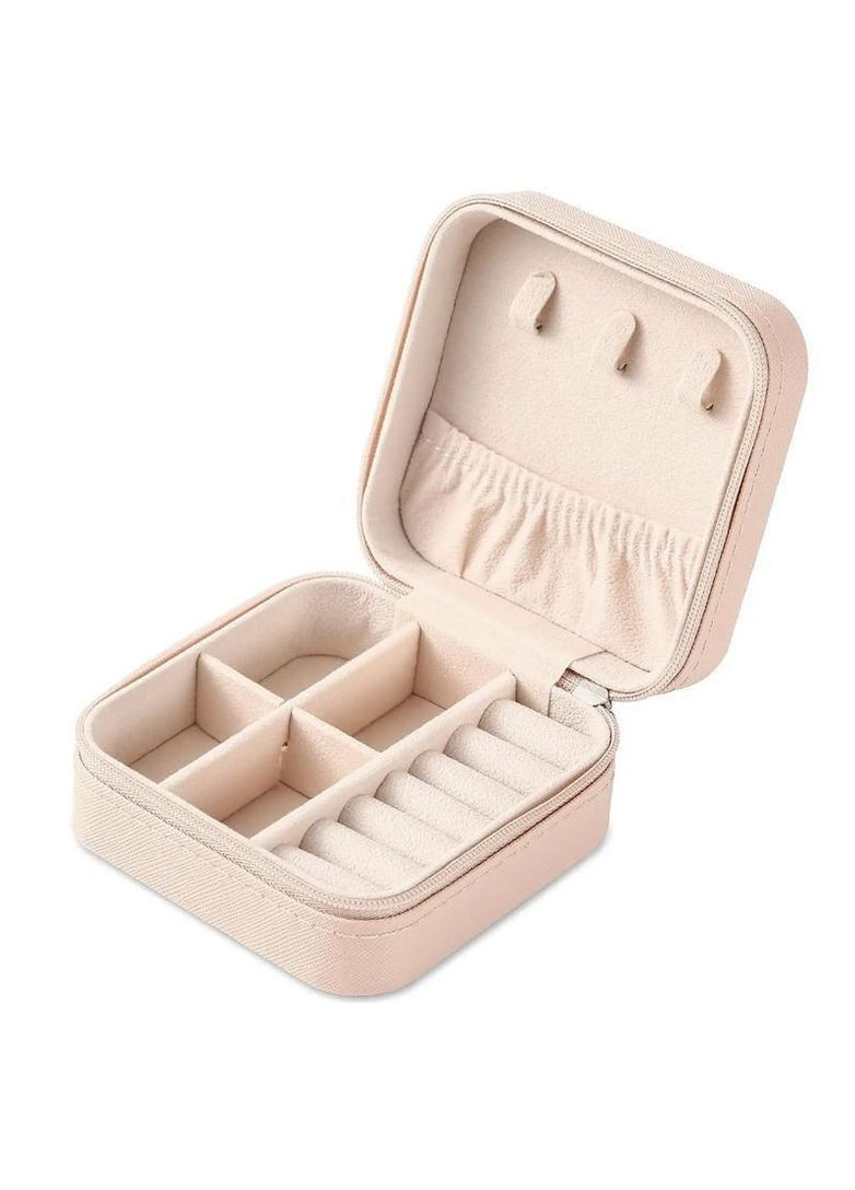 Шкатулка для прикрас та ювелірних виробів, футляр (органайзер) для зберігання коштовностей Рожевий No Brand (361669549)