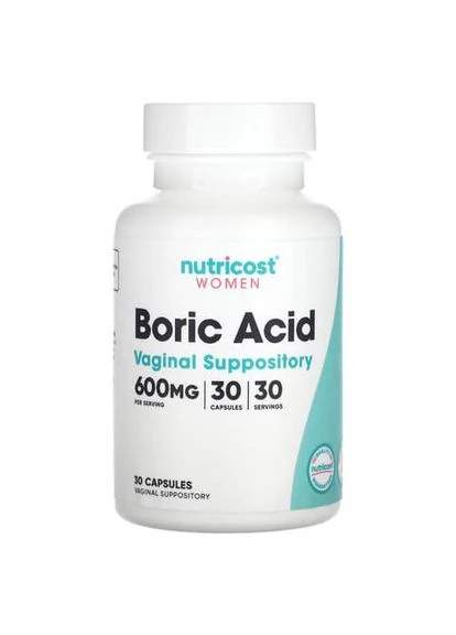 Women Boric Acid 600 mg 30 капсул Nutricost (387022739)