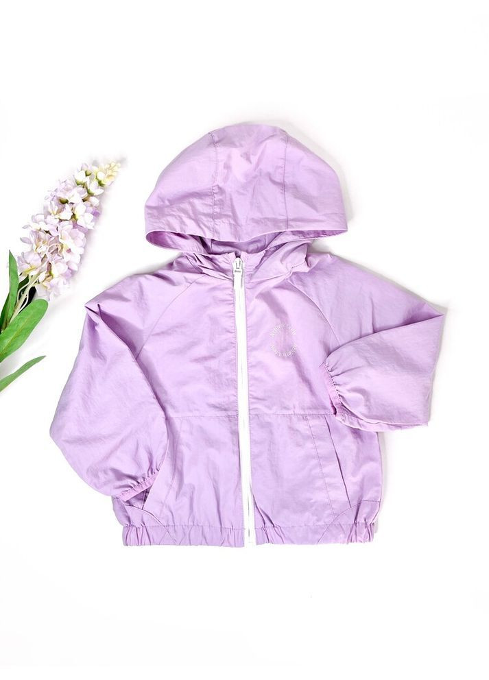 Сиреневая демисезонная куртка/ветровка 92 см сиреневый артикул л1176 Zara