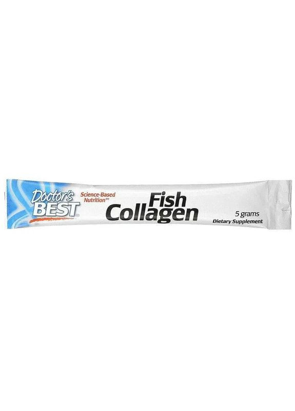 Риб'ячий колаген "Fish Collagen With Naticol", 5 г, 30 стіків Doctor's Best (361114380)