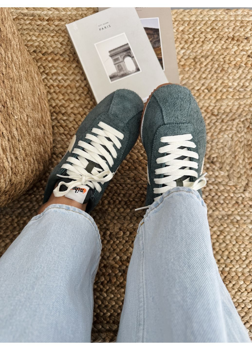 Кроссовки женские и мужские Nike Cortez Vintage Green Gum Suede | Найк Кортез Вінтаж зелёные демисезоны (371276883)