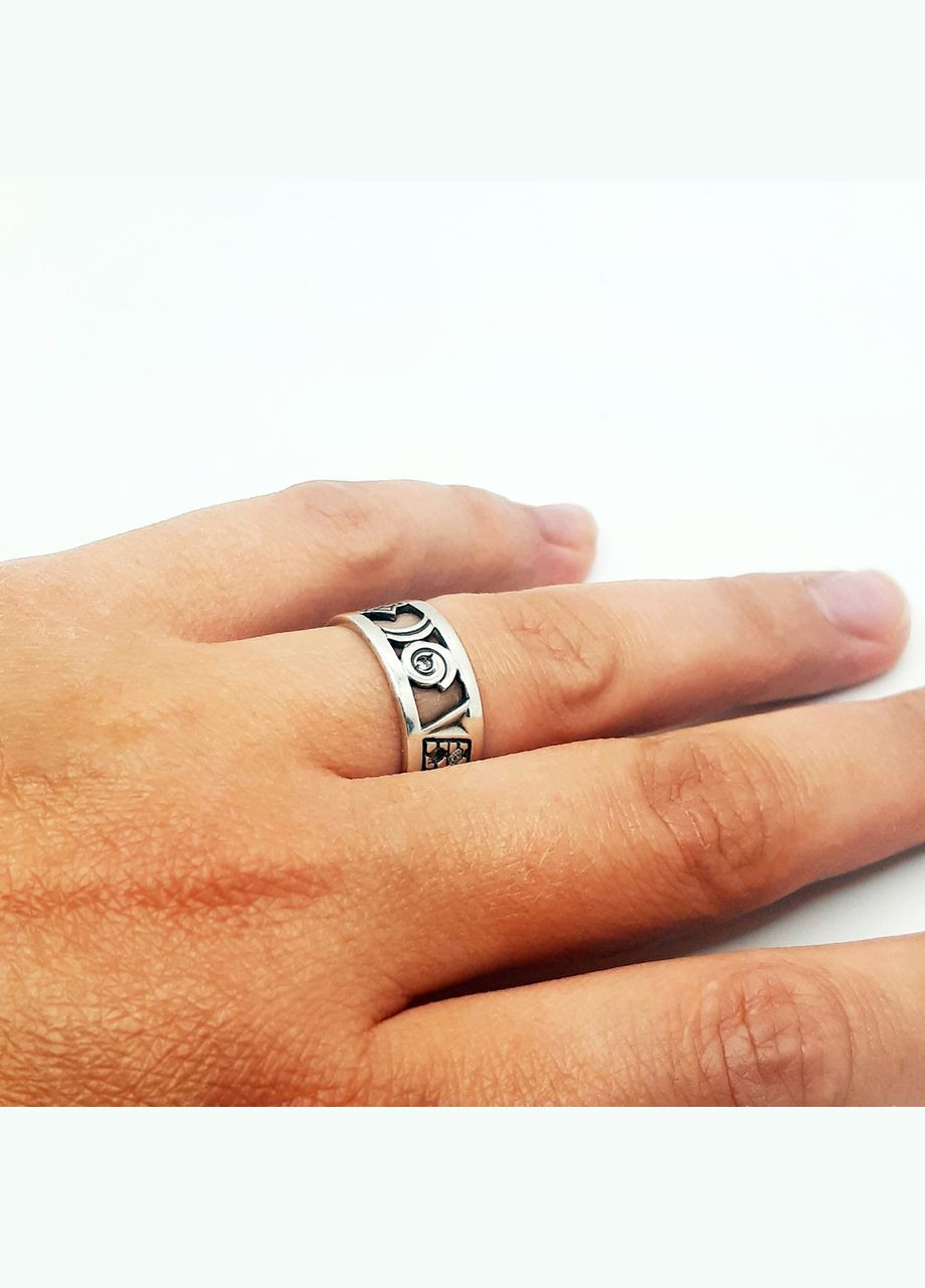 Каблучка срібло 925° 3,42г. абстракція () Сапфір 14С220 (306432436)