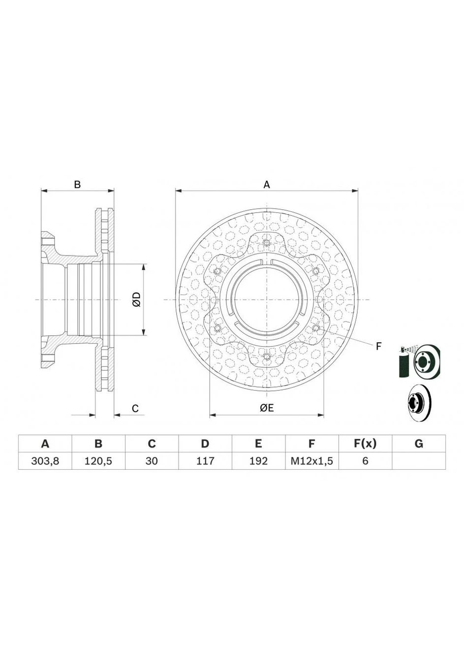 Диск тормозной Bosch (345764991)