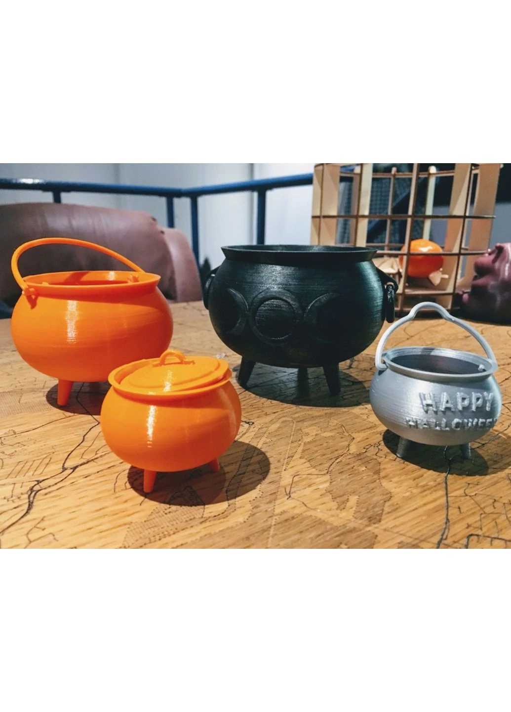 🎃🧙 Декоративний казан «Halloween Cauldrons» 11 см 3D-друк No Brand (390045495)