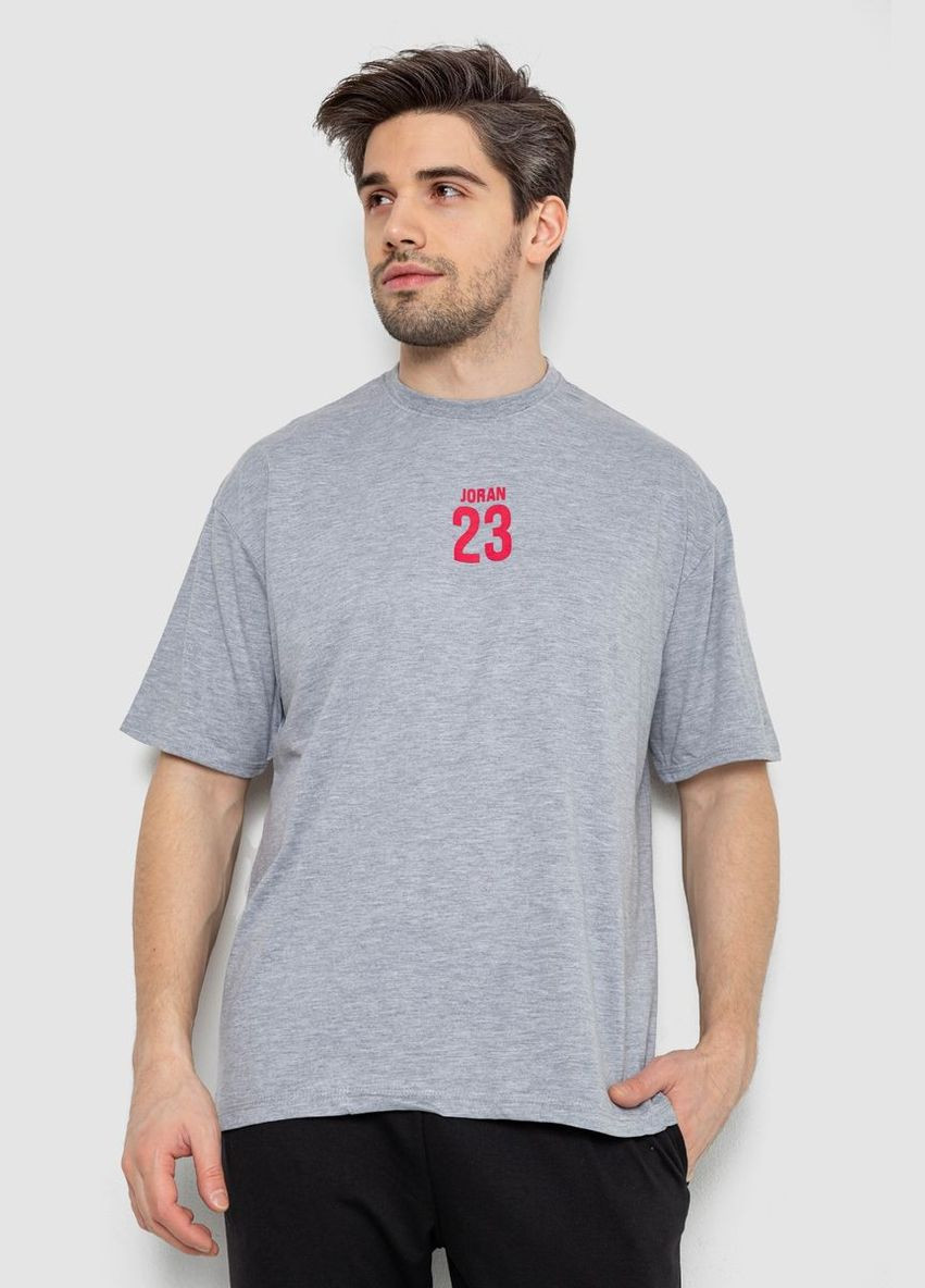 Сіра футболка чоловіча з принтом,, 244r7024 Andi