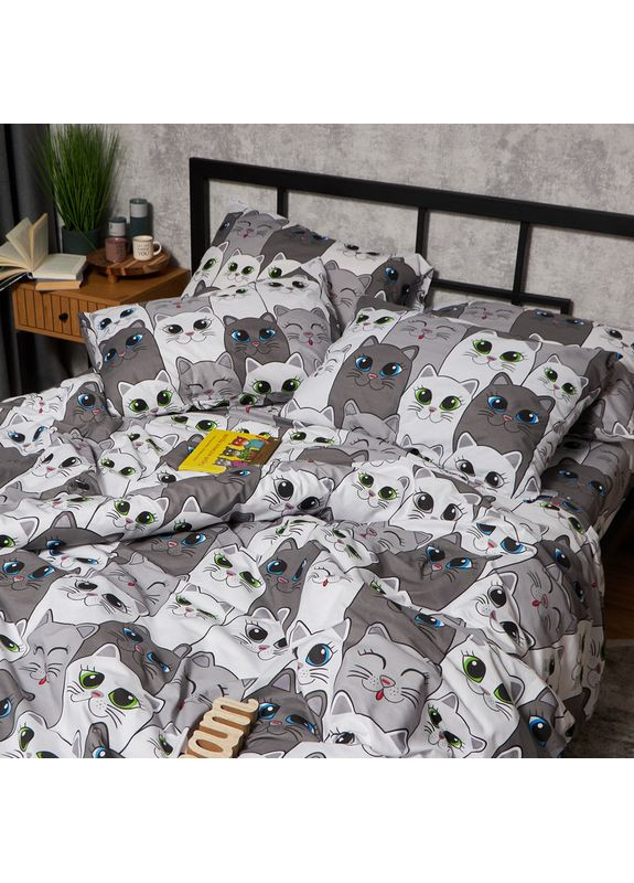 Комплект постільної білизни Бязь Gold Люкс Сімейні 143х210х2 наволочки 2х40х60 (MS-820009265) Moon&Star Furry Friends (356114155)