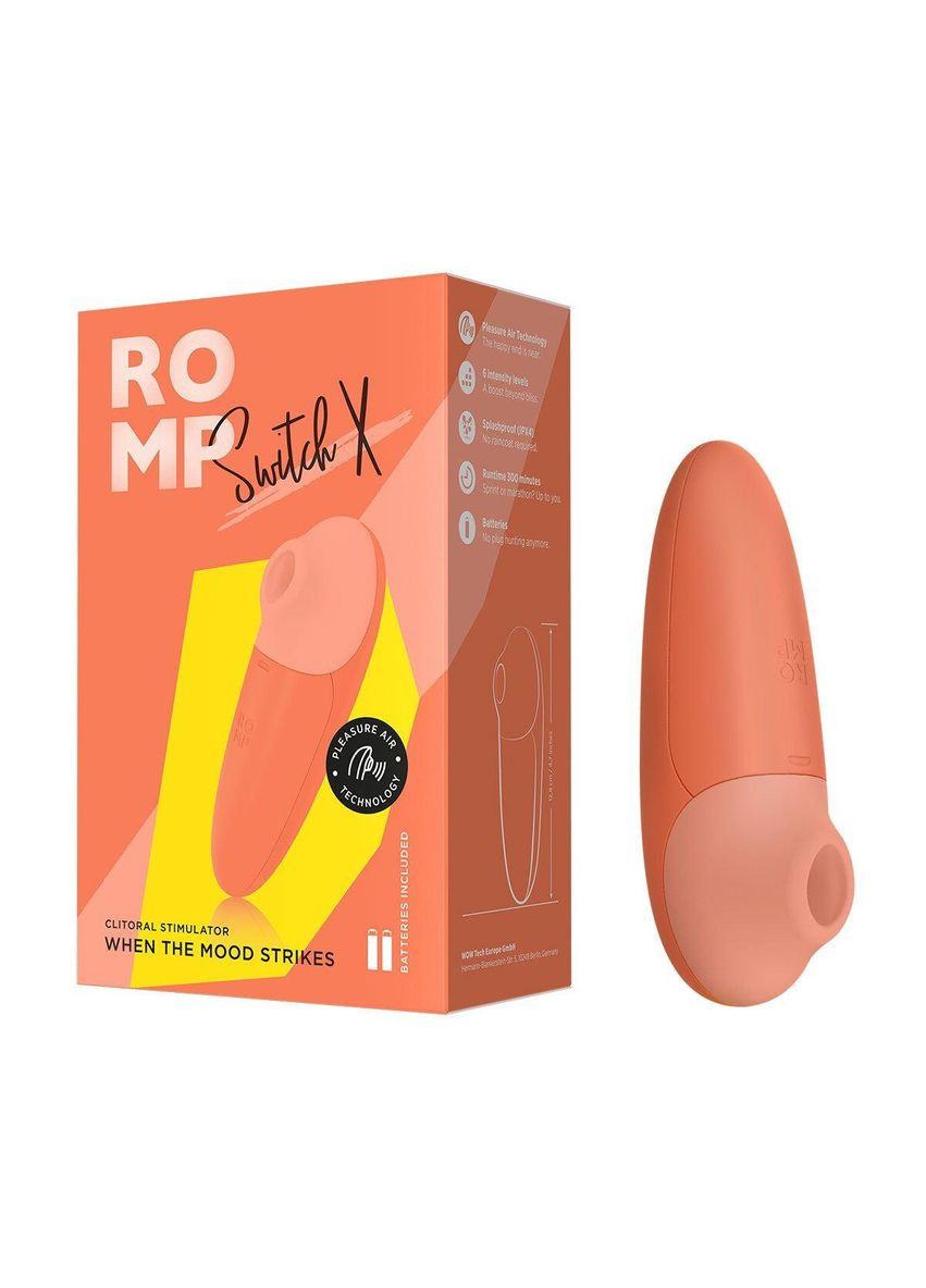 Недорогой вакуумный стимулятор Switch X, 6 режимов, работа от батареек Romp (303895422)