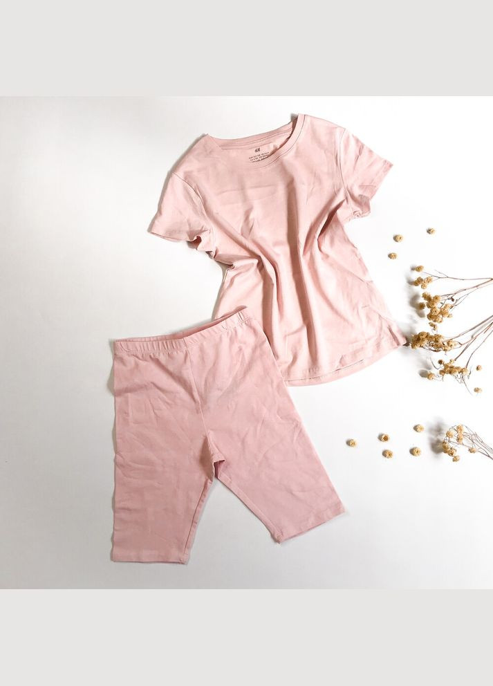 Шорти-велосипедки 110 см рожевий артикул Л423 H&M (290896182)