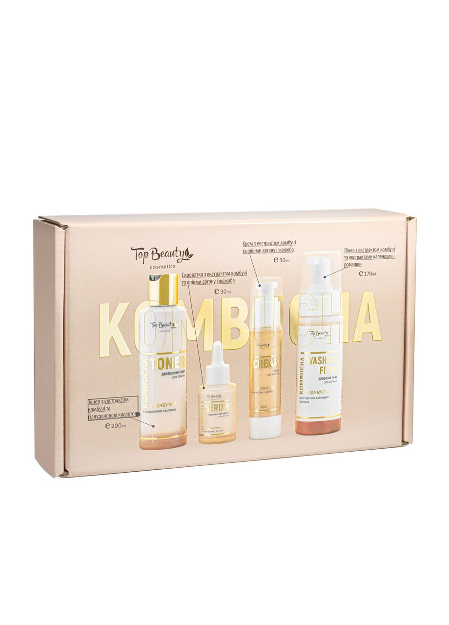 Подарунковий набір доглядової косметики для жінок Kombucha, 4 продукти Top Beauty (300676918)