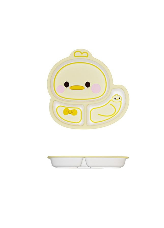 Тарілка дитяча Качка жовта 18561 3.3х23.4х24 см No Brand (347229414)