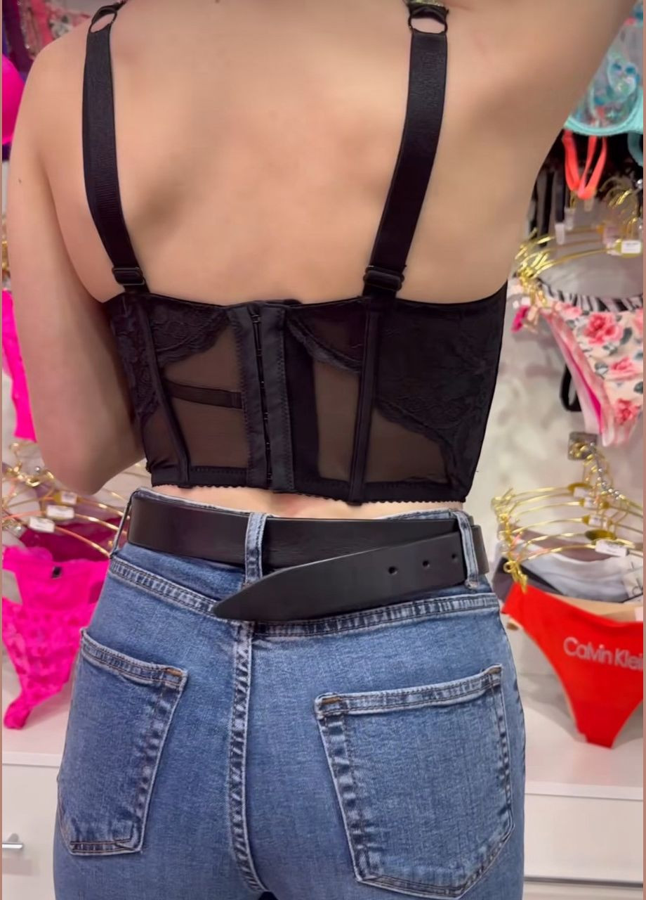 Корсет кружевной со стразами 80B-M (86) No Brand (370217494)