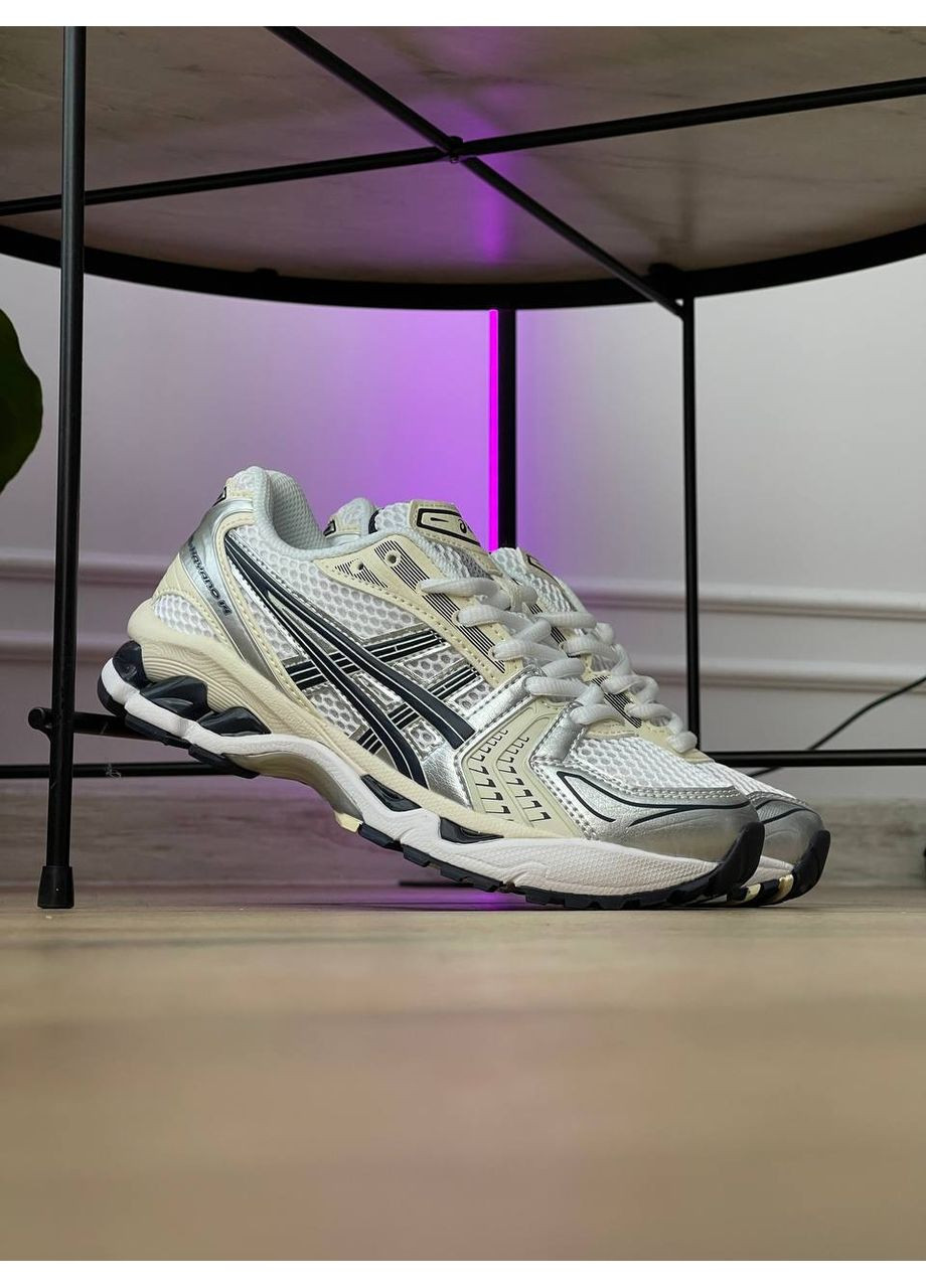 Кросівки жіночі і чоловічі Asics Gel-Kayano 14 white grey black | Асікс Гель-Каяно 14 білі сірі чорні No Brand білі демісезони (362346971)