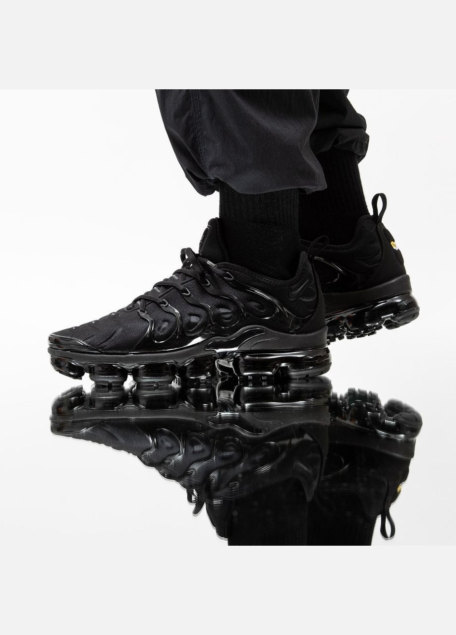 Кроссовки женские Nike Air VaporMax Plus Triple Black 924453-004 Найк Аир Вапормакс No Brand белые демисезоны (362206538)