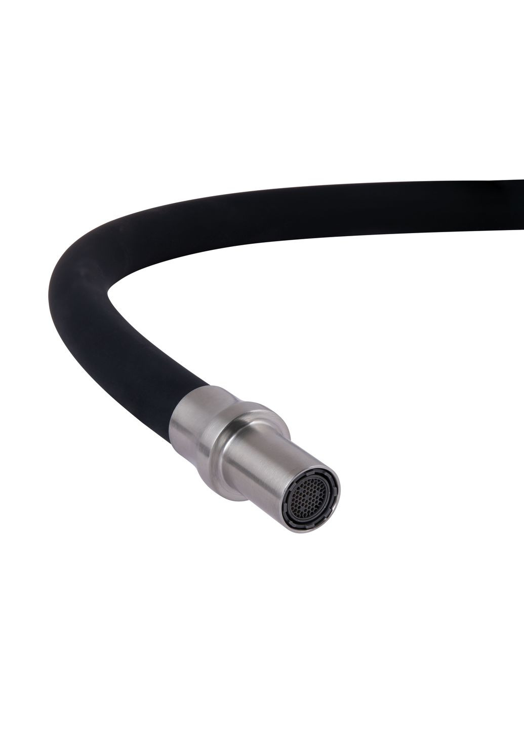 Смеситель для кухни Aria с гибким изливом с подключением для питьевой воды (k35) LDARI020F3BNK37647 Black/Nickel LIDZ 020F3 (323485798)