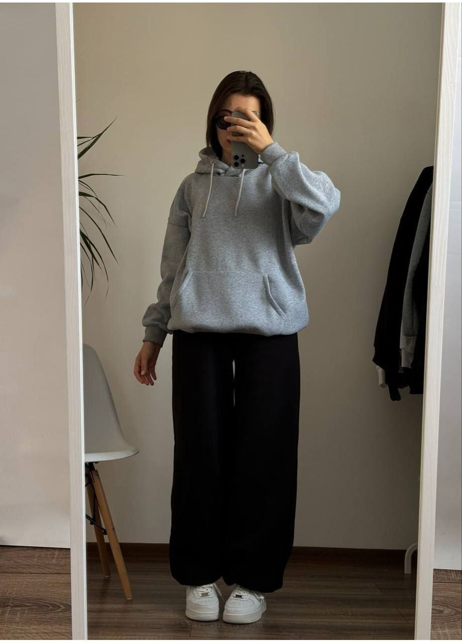 Костюм (худі + прямі штани з затяжками) — теплий, стильний та базовий (заміри в описі) DK/DL Мода без кордонів (369573761)