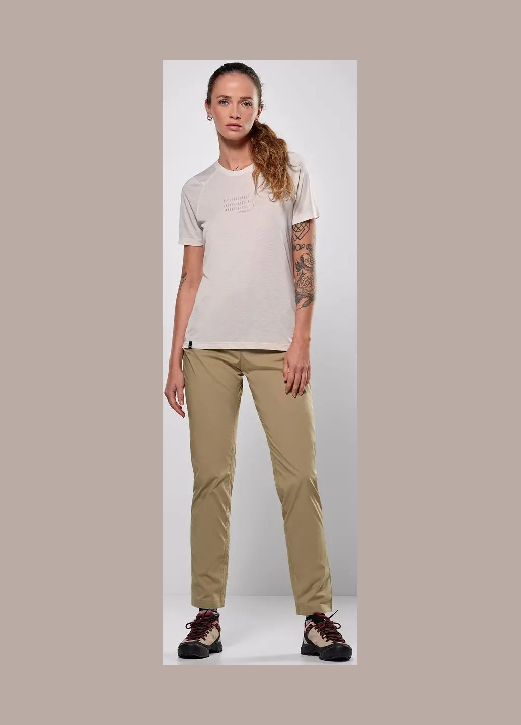 Комбинированная футболка eagle poem dry t-shirt women burgundy Salewa