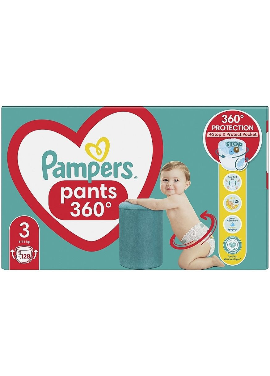Подгузники-трусики Pants, размер 3(Midi) 6-11 кг, 128 шт. 128шт (962354-31156137) Pampers (365800167)