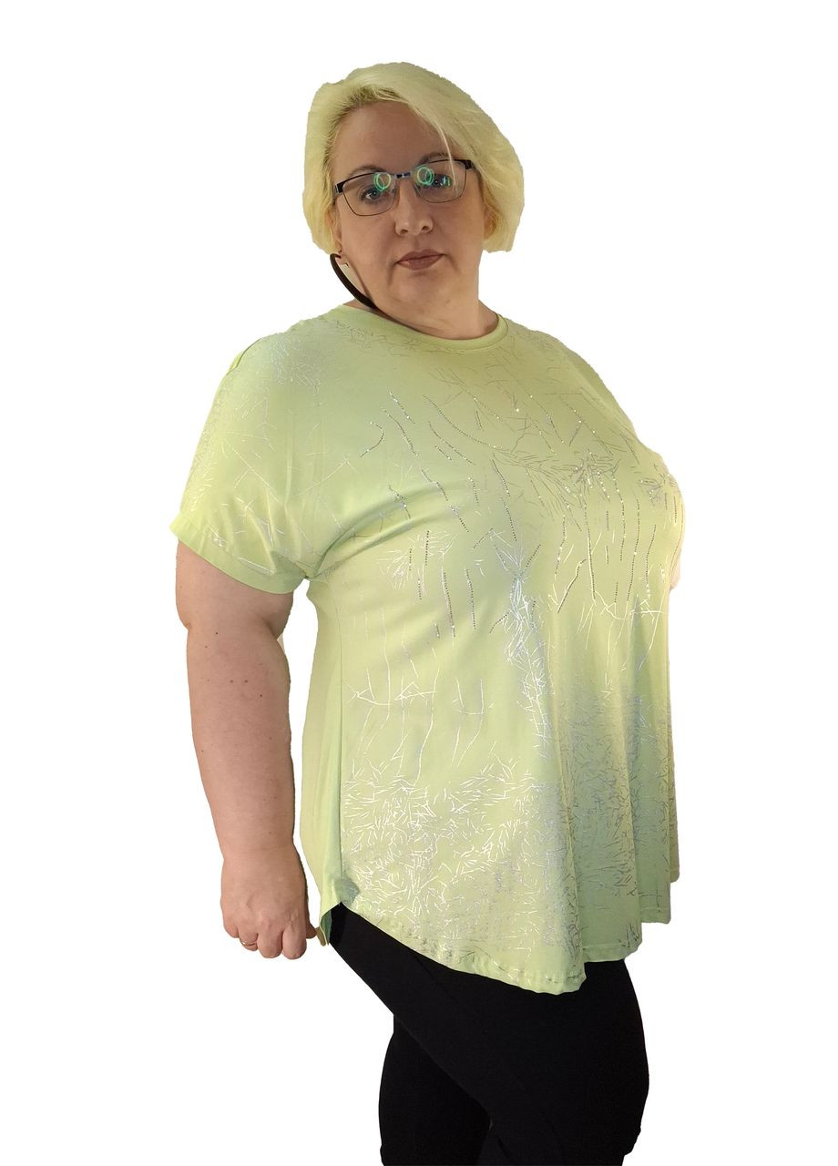 Футболка женская "ЛIС" голубая хлопковая с принтом Levisha - (345715885)