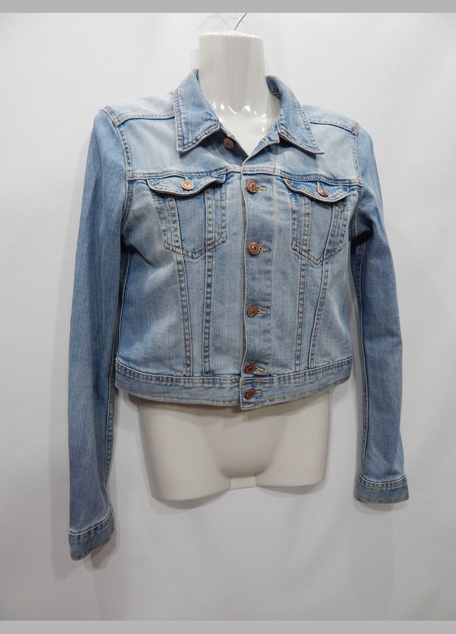 Синяя демисезонная куртка женская джинсовая vintage jacket, ukr 40-42, eur 36 025dg (в указанном размере, только 1 шт.) No Brand