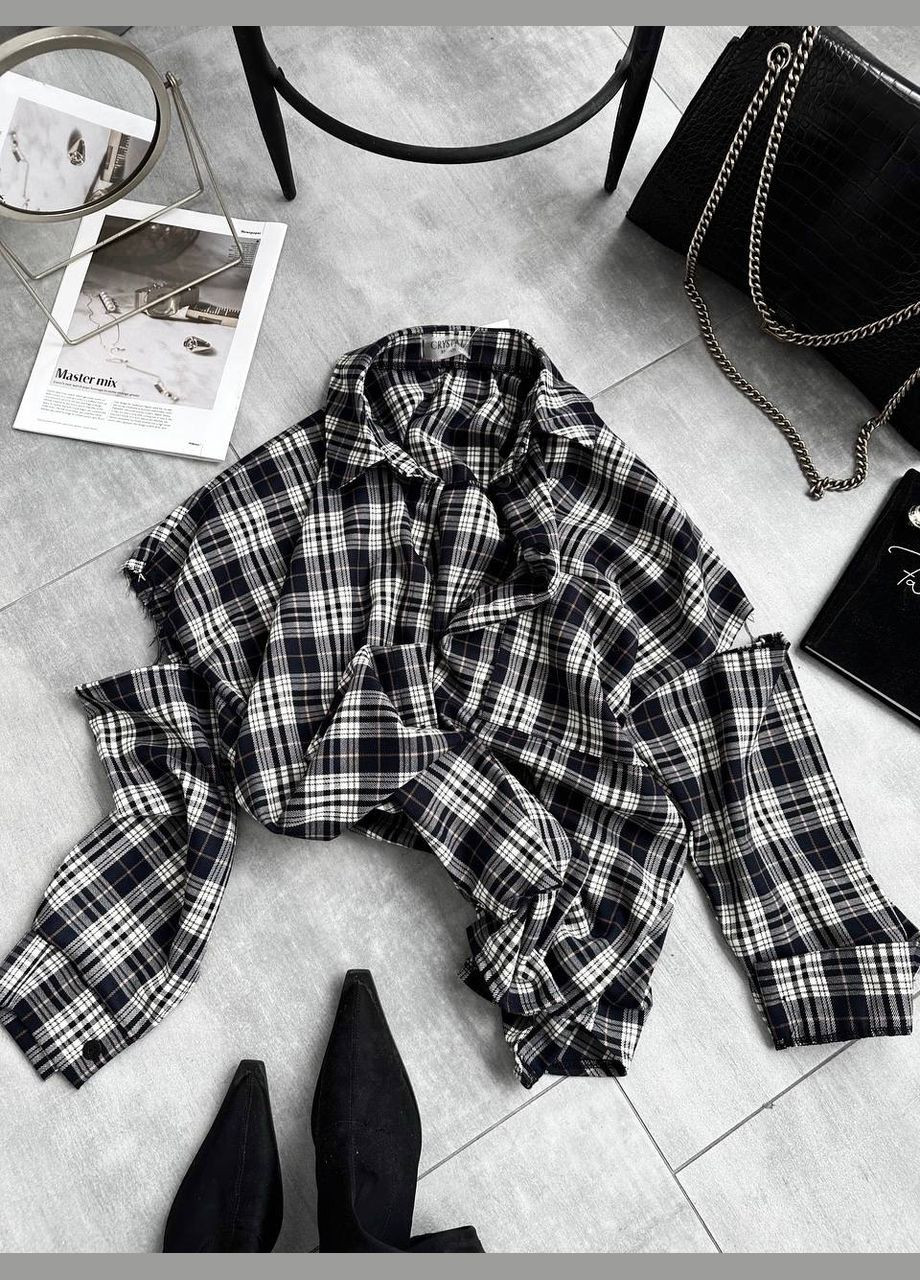 Красива сорочка в клітку, якісна та приємна до тіла, ідеально підходить для розмірів 42-46, стильна та зручна No Brand 1205 (324218909)