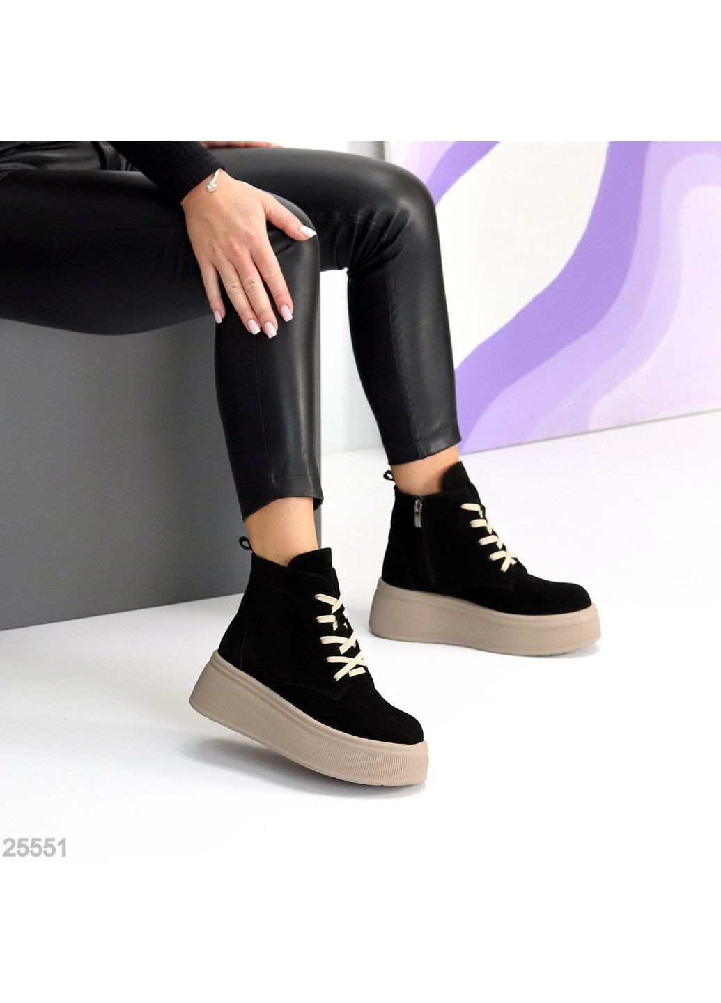 🖤 ботинки “andres” из натуральной замши No Brand