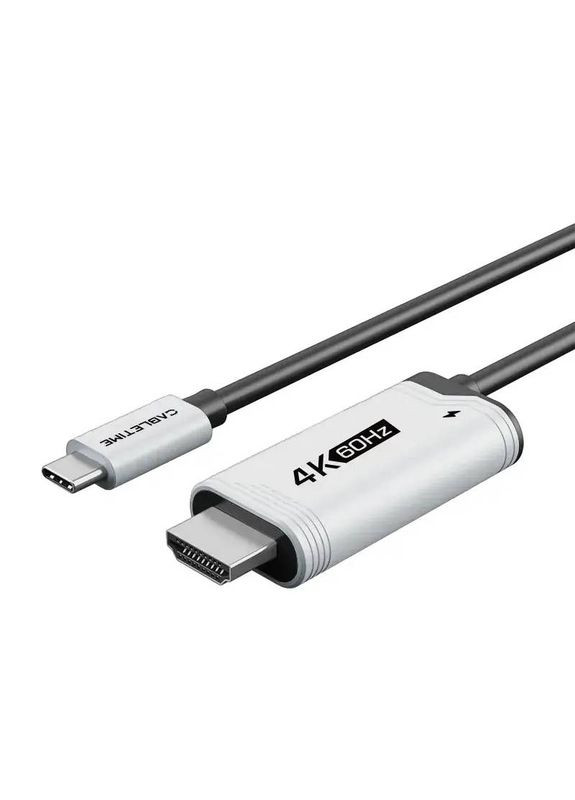 Кабель USB Type-C - HDMI (M/M), 4K, Ultra HD, PD100W, Nintendo Switch 2 м, Black (CC17L) CABLETIME (370615430)