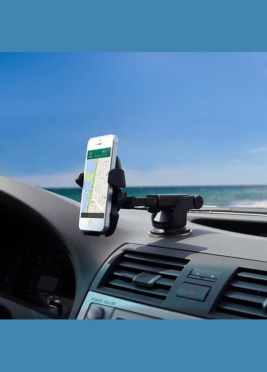 Універсальний автомобільний тримач для телефона Long Neck 113 — до 6" (ширина 55-90 мм) (50205290) Clefers (300694671)