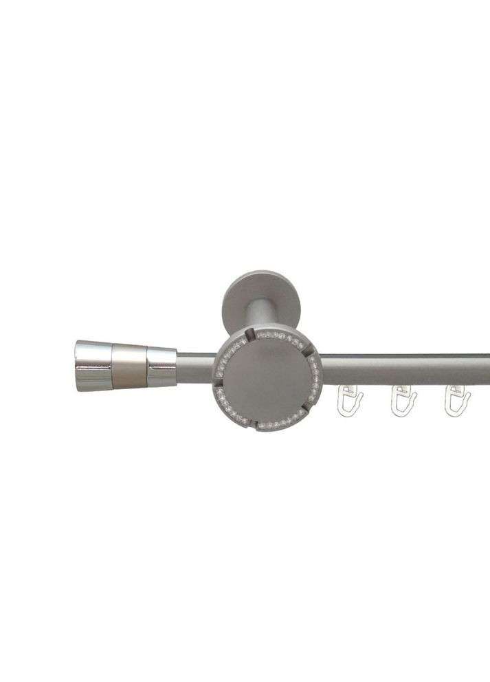 Карниз Валео V2 металлический однорядный профильная труба Сатин 19 мм 160 см (6300213) ORVIT (300797007)