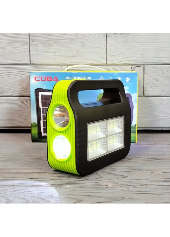 Фонарь с солнечной панелью и двумя лампочками, встроенным аккумулятором Coba CB-999B (368576267)
