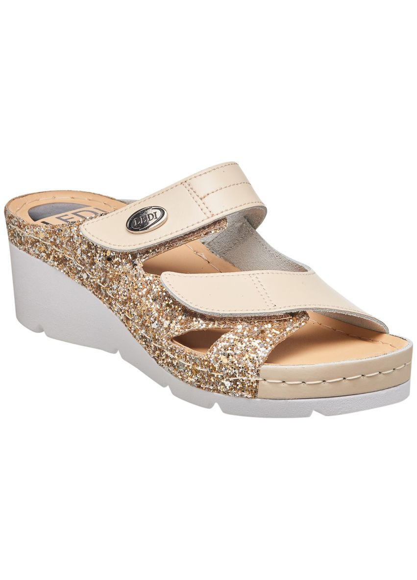 Цветные шлепанцы анатомические 108 золотой ( ) Ledi Anatomic
