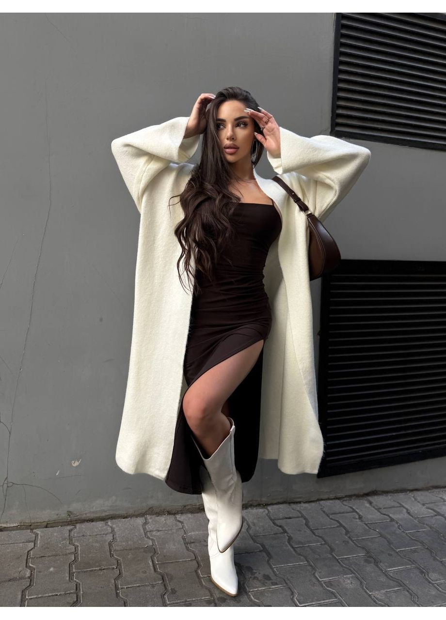 Белый демисезонный кардиган No Brand